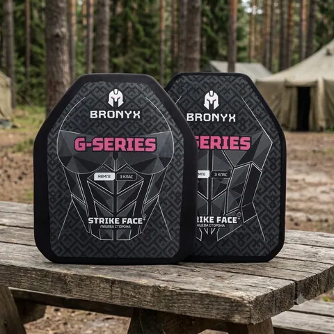 Бронеплити BRONYX G-Series (передня та задня) 3 клас захисту ДСТУ НВМПЕ Shooter's Cut (L/28x32)