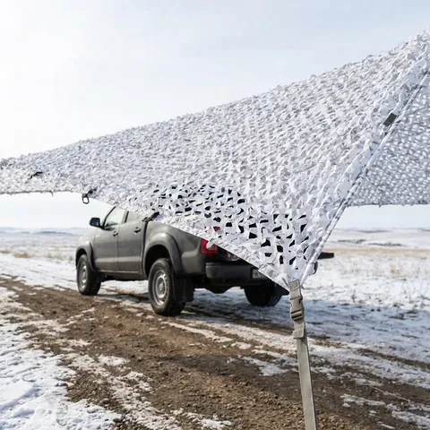 Маскувальна сітка Militex для окопів та бліндажів Зимовий мультикам 5х10м (площа 50 кв.м.) — фото 1