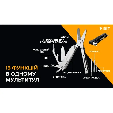Міні мультитул Roxon M3 зі змінними бітами, сірий — фото 5