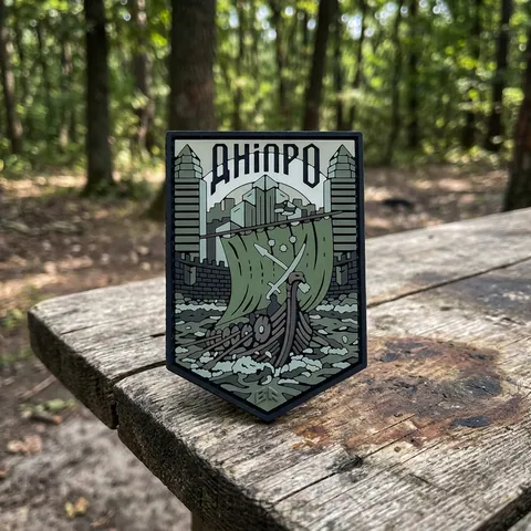 ПВХ Патч (шеврон) "Дніпро" олива