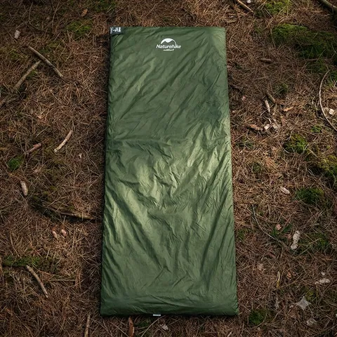Спальник надлегкий Naturehike LW180 NH21MSD04 правий (15°C), p-p XL, темно-зелений — фото 3