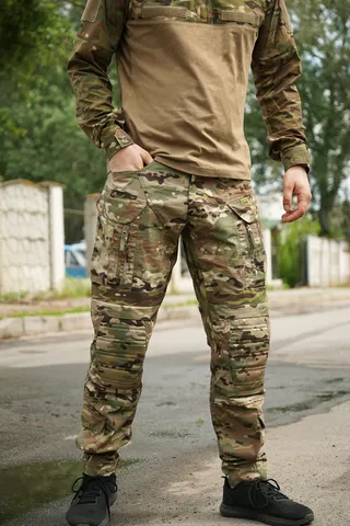 Тактичні штани з наколінниками Kalista Military Full-Pro ріп-стоп мультикам — фото 7