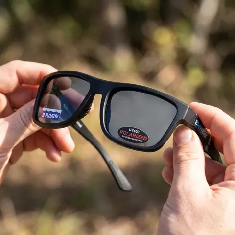 Окуляри поляризаційні BluWater Buoyant-3 Polarized (gray) сірі, Чорний — фото 3