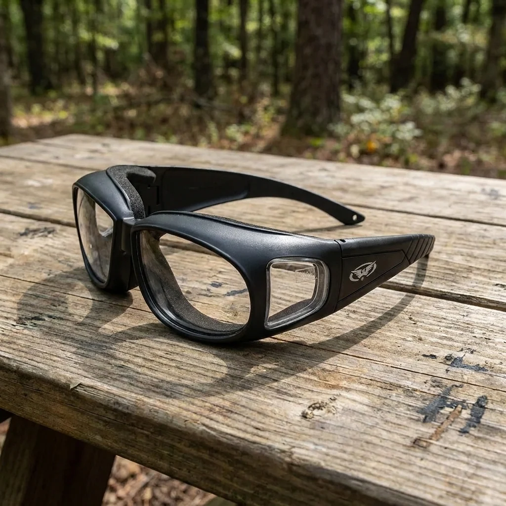 Окуляри захисні з ущільнювачем Global Vision Outfitter (clear) Anti-Fog, прозорі, Чорний