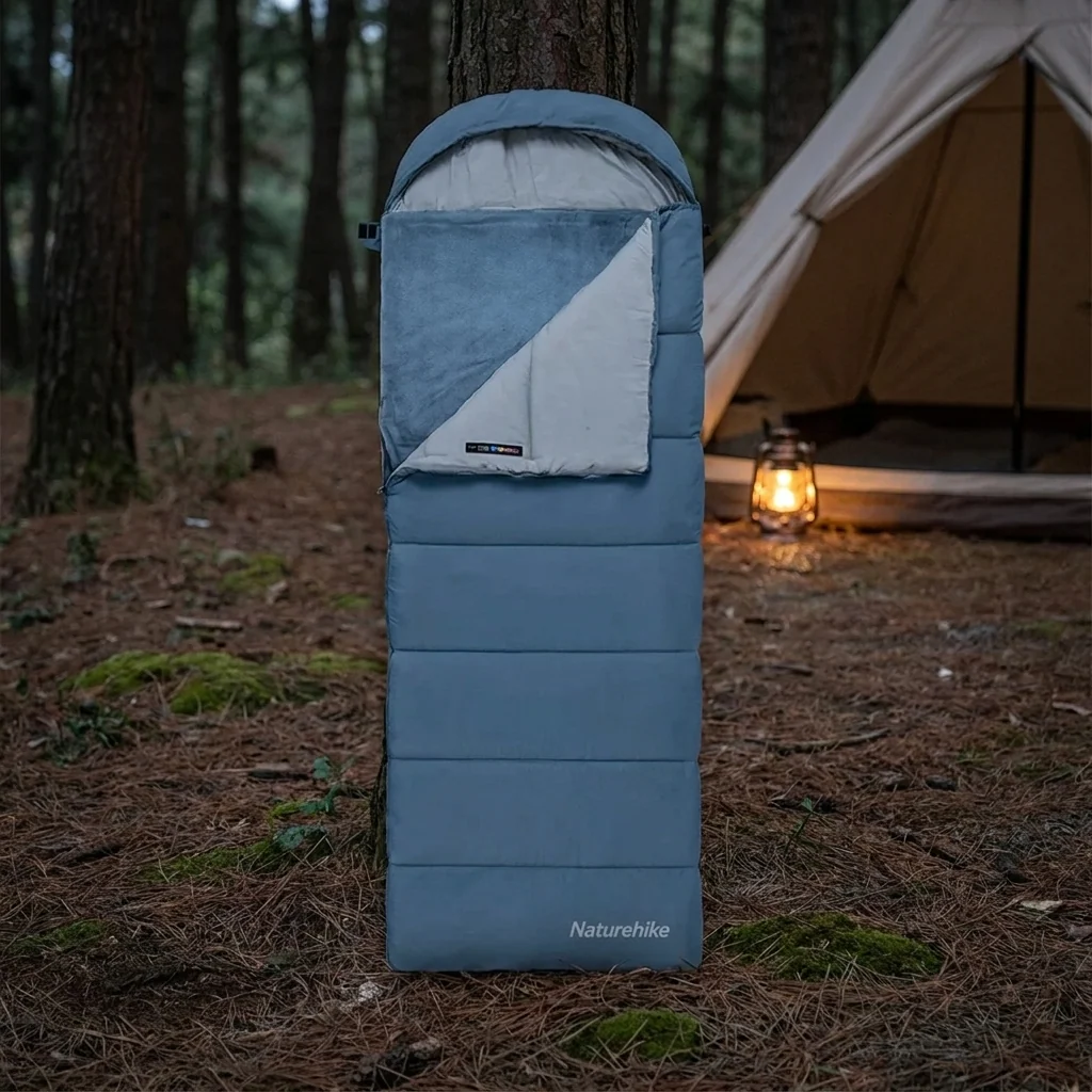 Спальний мішок з підігрівом Naturehike BE400 CNK2300SD021, правий, сірий