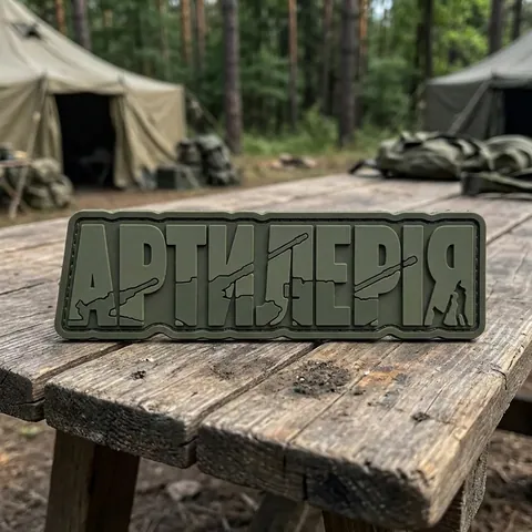 ПВХ Патч (шеврон) "Артилерія" олива