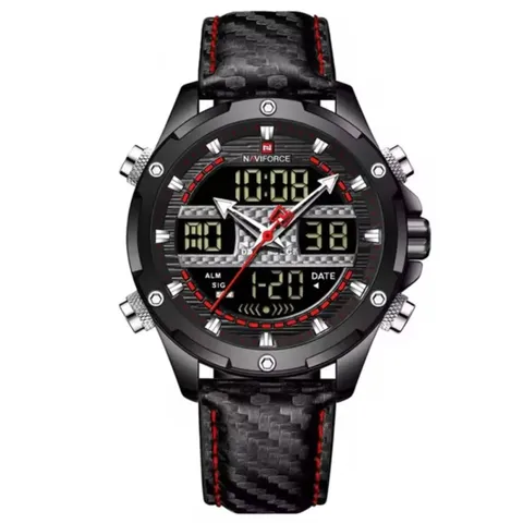 Чоловічий тактичний годинник Naviforce Set Present подарунковий набір, 2 ремінці — фото 2