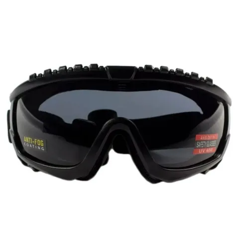 Окуляри захисні з ущільнювачем Global Vision Ballistech-1 (smoke) Anti-Fog, чорні, Чорний — фото 4