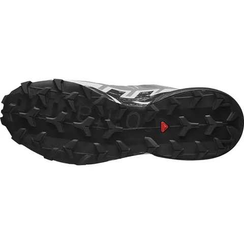 Чоловічі трейлові кросівки Salomon Speedcross 6 для бігу та бездоріжжя, сірі з чорним та блакитним — фото 8