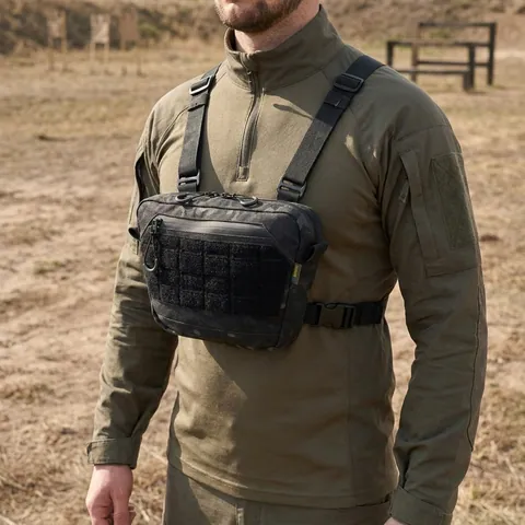 Сумка-напашник M Kiborg з балістичним пакетом 1 клас захисту Militex GU Сordura Black Multicam