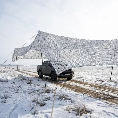 Маскувальна сітка Militex для окопів та бліндажів Зимовий мультикам 10х20м (площа 200 кв.м.)