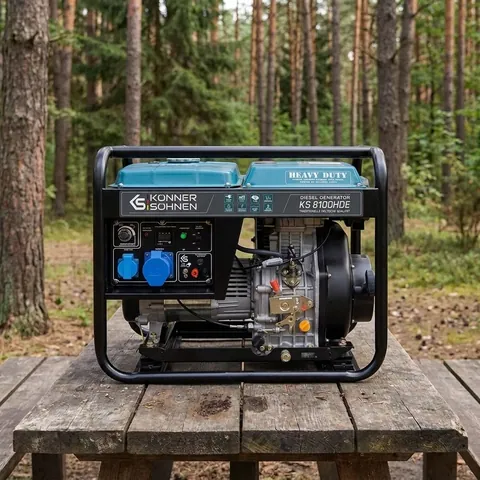 Генератор дизельний Konner&Sohnen KS 8100HDE (EURO V), 230В, 6.5 кВт, електростартер