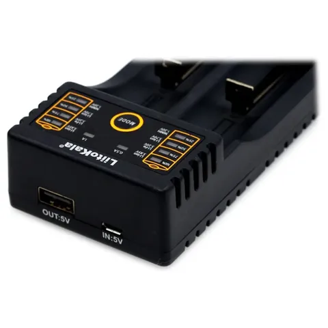 Зарядний пристрій Liitokala Lii-202, Ni-Mh/Li-ion/Li-Fe/LiFePO4, USB, Powerbank, LED, Box — фото 6