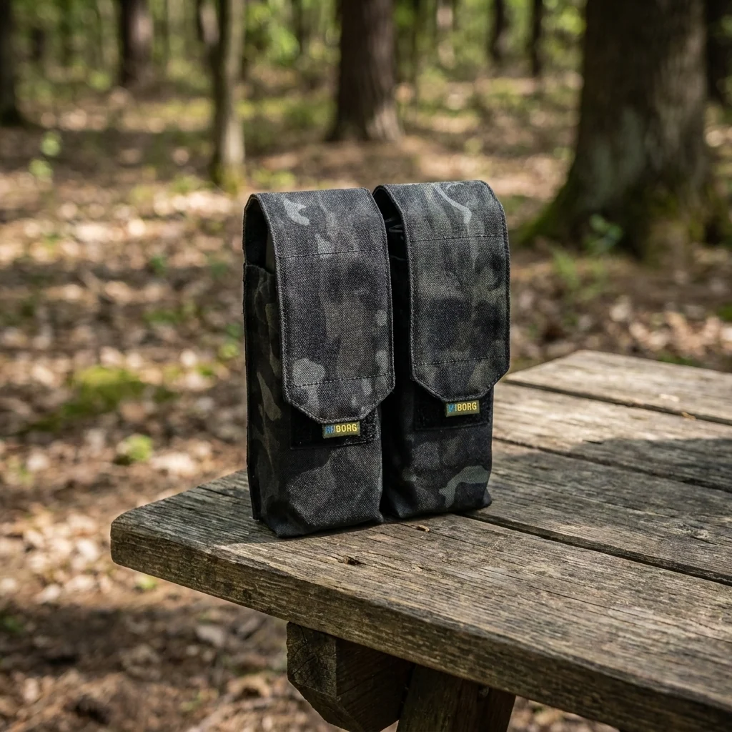 Підсумок під 2 магазина Kiborg GU Double Mag Pouch Чорний мультикам