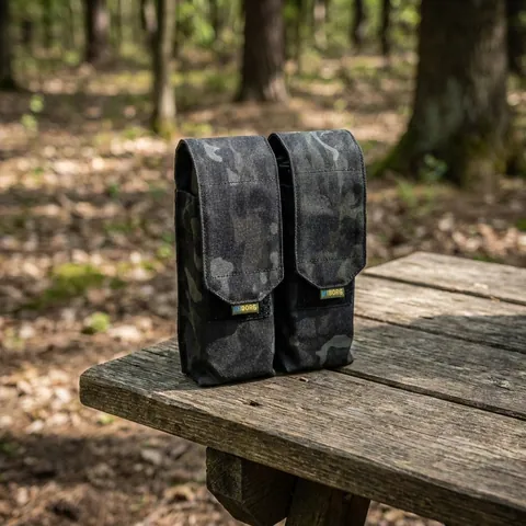 Підсумок під 2 магазина Kiborg GU Double Mag Pouch Чорний мультикам