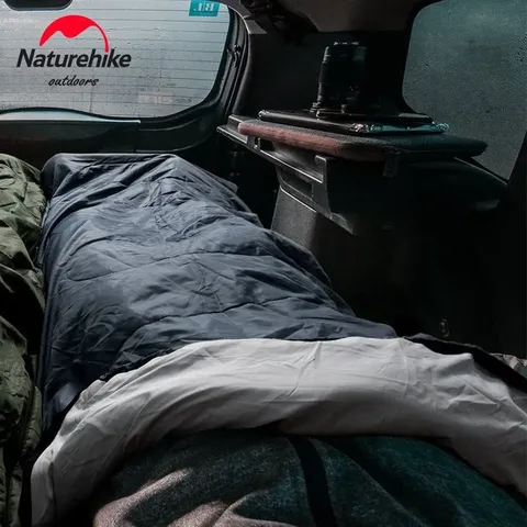 Спальний мішок Naturehike Y150L NH21MSD08, правий, сіро-блакитний — фото 5