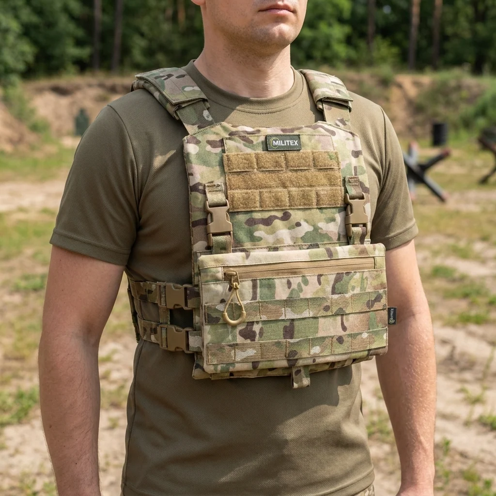 Захист живота (кишківник) з балістичним пакетом 1 клас захисту Militex cordura USA Multicam