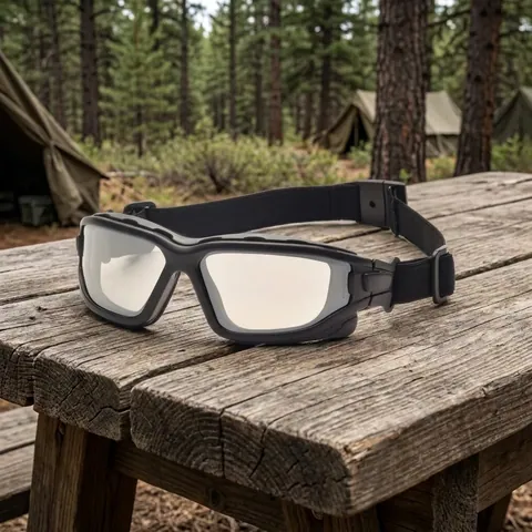Окуляри захисні з ущільнювачем Pyramex i-Force XL (indoor/outdoor mirror) Anti-Fog, дзеркальні напівтемні, Чорний