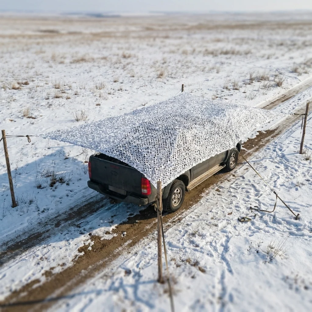Зимова маскувальна сітка Militex Альпійська клякса 5х10м (площа 50 кв.м.)
