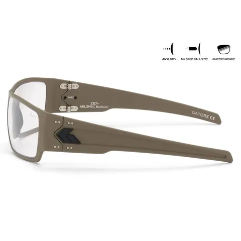 Захисні окуляри Gatorz Specter, Photochromic, ANSI Z87.1 Mil-Spec Ballistic, Tan Cerakote - GZ-08-305 — фото 5