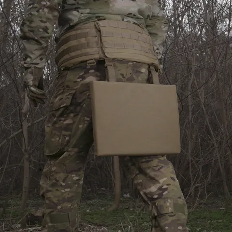 Каремат-сидушка Kiborg 20mm (посилена) Cordura Coyote під бронепакет — фото 8