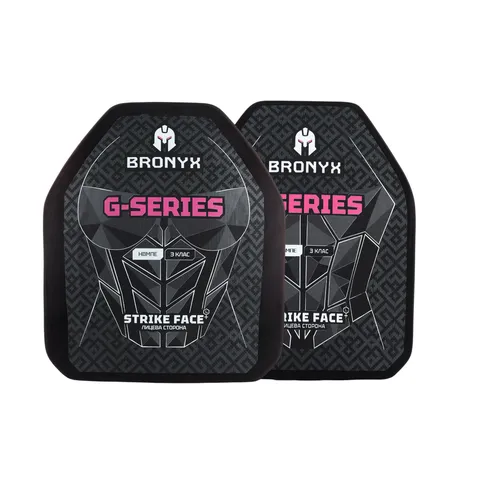 Бронеплити BRONYX G-Series (передня та задня) 3 клас захисту ДСТУ НВМПЕ Shooter's Cut (L/28x32) — фото 2