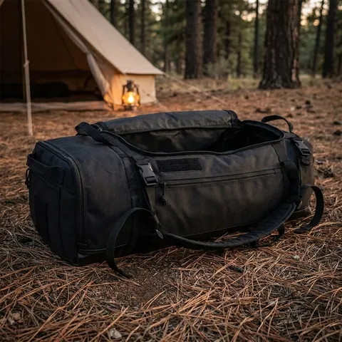 Тактична транспортна чорна сумка на 60л - Cordura 1000D