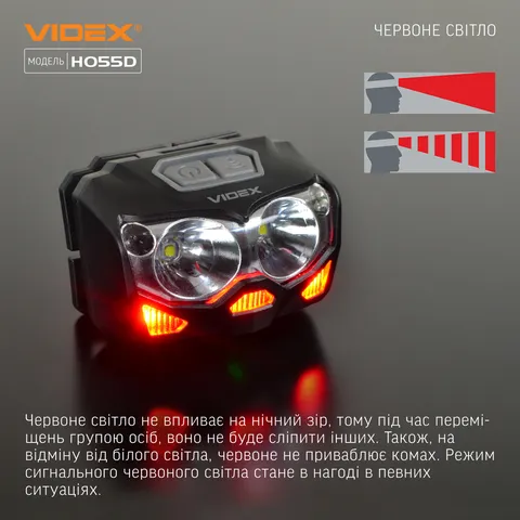 Налобний світлодіодний ліхтарик VIDEX VLF-H055D 500Lm 5000K — фото 9