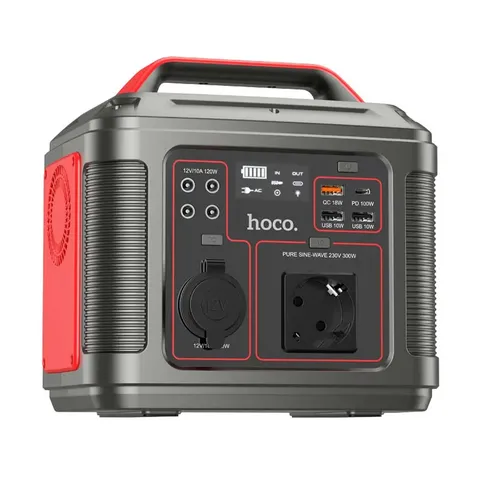 Портативна зарядна станція HOCO DB28 300W Iron Gray+Red — фото 3