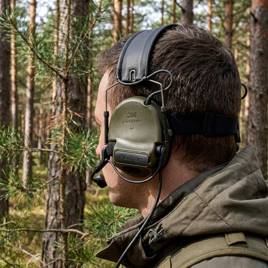 Навушники активні 3M MT14H41A-300EU GN PELTOR™ ComTac VII NFMI, NIB, вертикальні