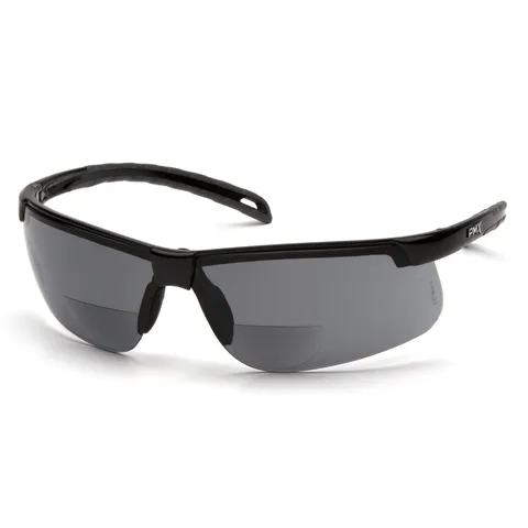 Окуляри Pyramex Ever-Lite Bifocal (gray +1.5) Super Anti-Fog H2MAX, біфокальні сірі з діоптріями, Чорний — фото 2