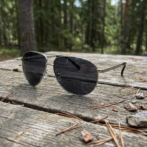 Окуляри біфокальні (захисні) Global Vision Aviator Bifocal (+2.0) (gray), чорні біфокальні лінзи в металевій оправі, Чорний