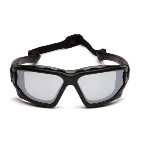 Окуляри захисні з ущільнювачем Pyramex i-Force Slim (silver mirror) Anti-Fog, дзеркальні сірі, Чорний — фото 3