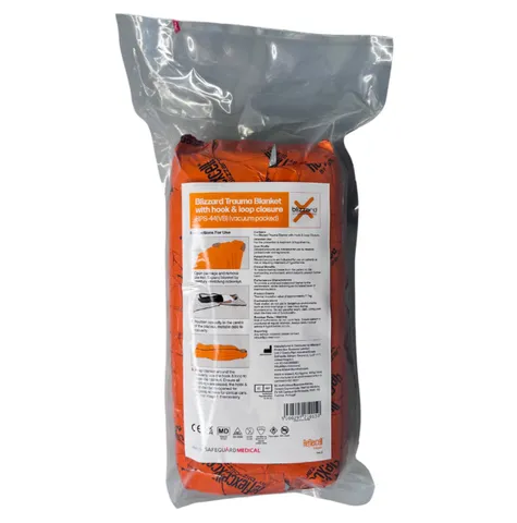 Термоковдра Blizzard Trauma Blanket with Hook & Loop Closure - оранжевий — фото 2