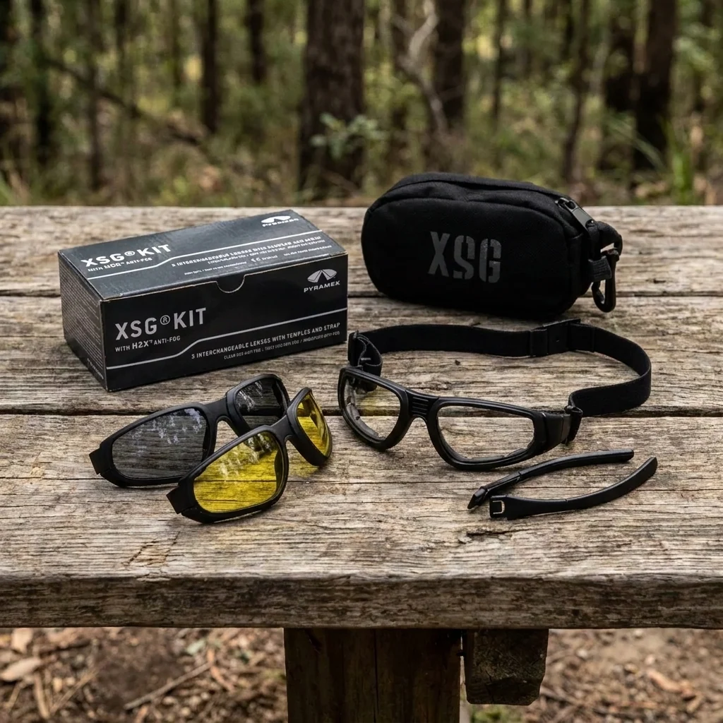 Окуляри захисні зі змінними лінзами Pyramex XSG Kit (змінні лінзи), Anti-Fog, Чорний