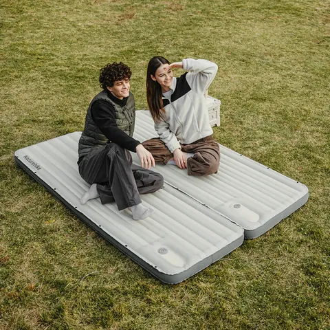 Матрац надувний одинарний Naturehike CNK2450WS034, 95 мм, із мішком для надування, білий — фото 5