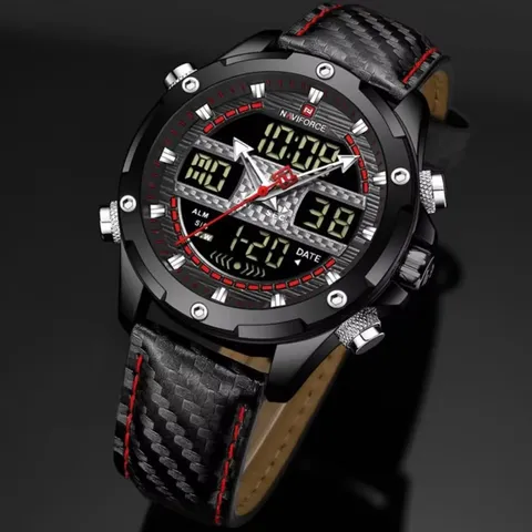 Чоловічий тактичний годинник Naviforce Set Present подарунковий набір, 2 ремінці — фото 4