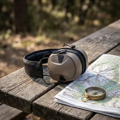 Захисні активні навушники Venture Gear AMP NRR 26dB з Bluetooth Пісочний — фото 3