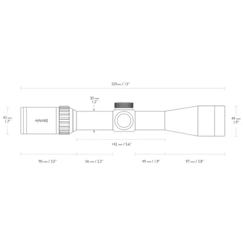 Приціл оптичний Hawke Vantage 30 WA 3-9x42 сітка L4A Dot з підсвічуванням — фото 8