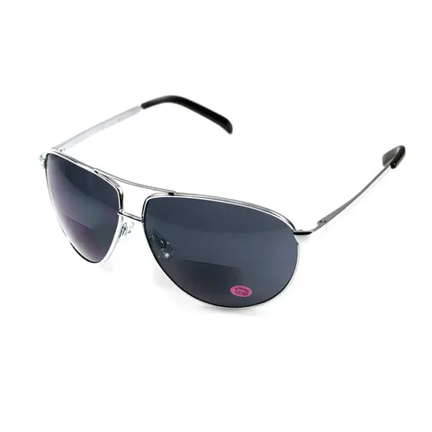 Окуляри біфокальні (захисні) Global Vision Aviator Bifocal (+2.5) (gray), чорні біфокальні лінзи в металевій оправі, Чорний — фото 13