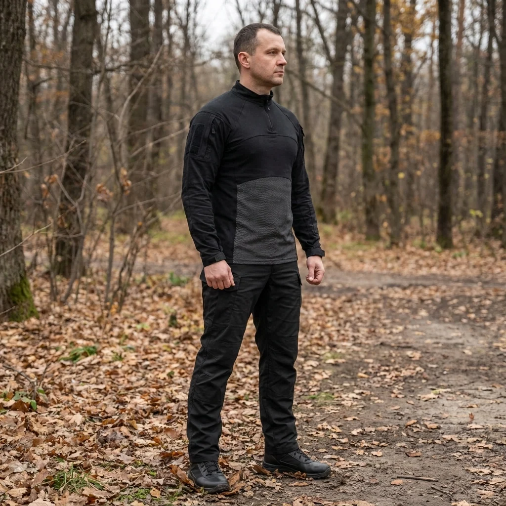 Бойова сорочка Tactical Series Long Sleeve з довгим рукавом та кишенями на плечах