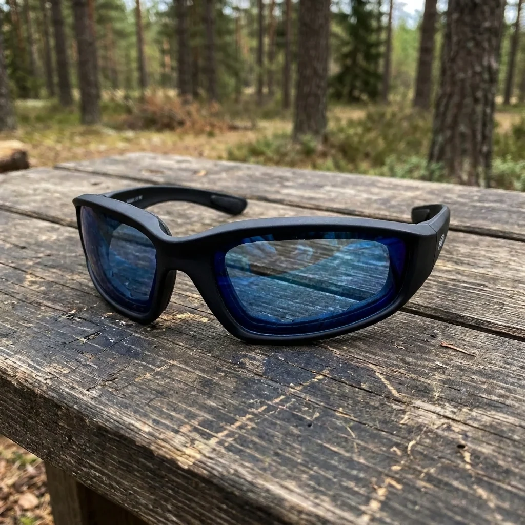 Окуляри фотохромні (захисні) Global Vision KickBack Photochromic (G-Tech™ blue) Anti Fog, фотохромні дзеркальні сині, Чорний
