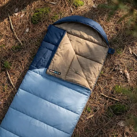 Спальник з капюшоном Naturehike Sunny Day PL02 U250 CNK2550WS028, (8,5°C), лівий, блакитно-синій — фото 3