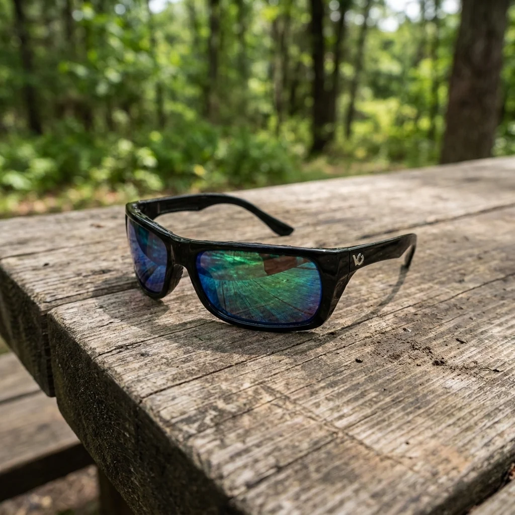Окуляри поляризаційні захисні Venture Gear Vallejo Polarized (green mirror), дзеркальні синьо-зелені, Чорний