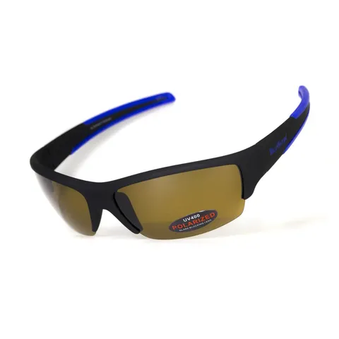 Окуляри поляризаційні BluWater Daytona-2 Polarized (brown), гідрофобні коричневі лінзи (Repelon™), Синій — фото 2