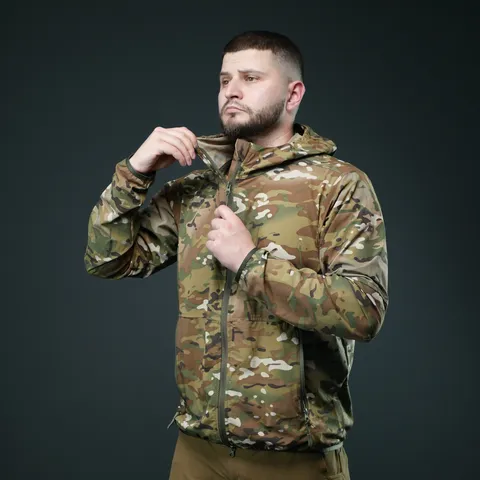 Літня штормова куртка BR Multicam | Вітро- та вологозахист | Легка та дихаюча — фото 11