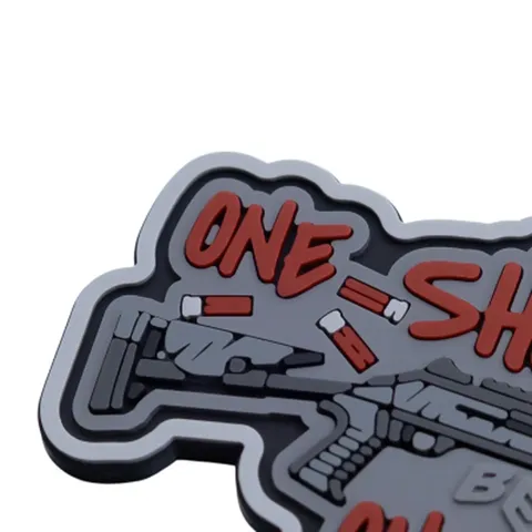 ПВХ Патч (шеврон) «One Shot - One Drone» (сірий) — фото 5