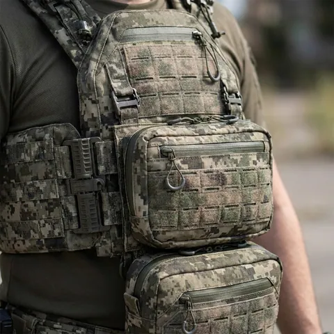 Комплект Плитоноска Kiborg GU Gen.2 з двома підсумками та захистом 1 класу Піксель — фото 3