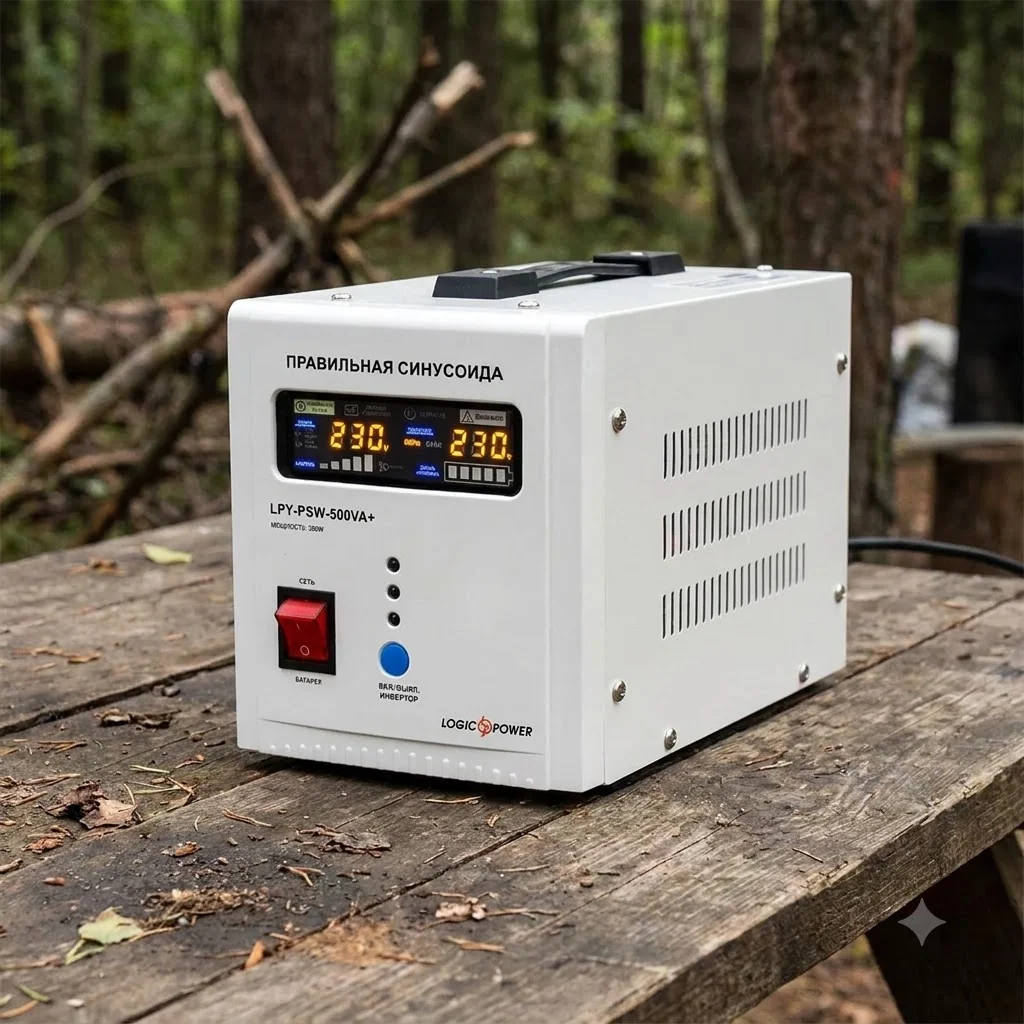ДБЖ з правильною синусоїдою 12V LPY-PSW-500VA+ (350Вт) 5A/10A