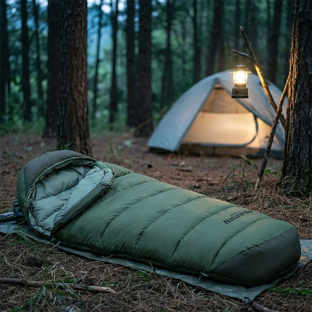 Спальний мішок з капюшоном Naturehike B400 NH21MSD11, зелений